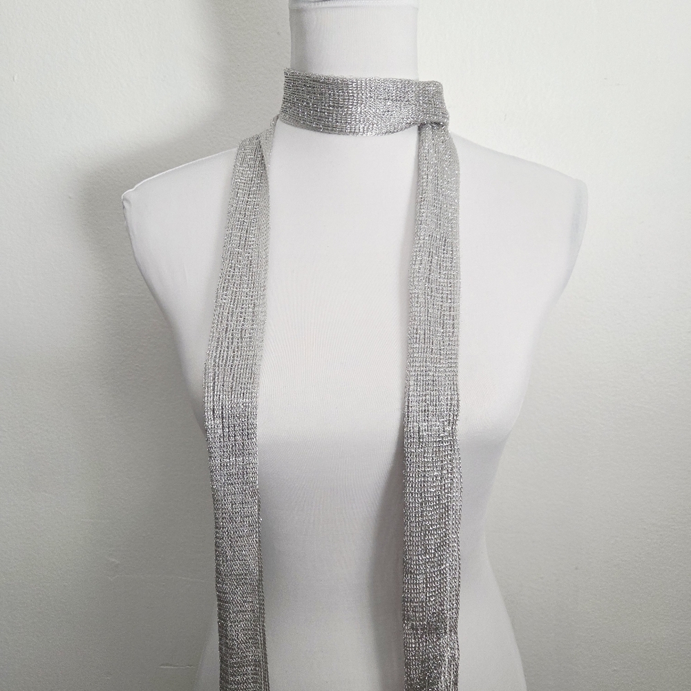 Wrap around silver scarf - Picture 2 of 5